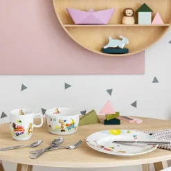 Hungry as a Bear children's dinnerware and cutlery, 7 pieces