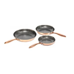 Hâws Santo frying pan set hybrid coating 3-piece, Rose Gold
