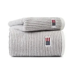 Icons Original Striped towel 30x50 cm, white-grey
