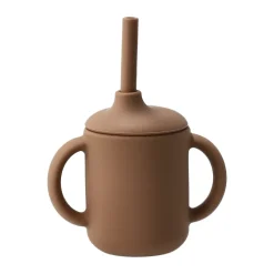 Idun mug with silicone straw 120 ml, Hazel