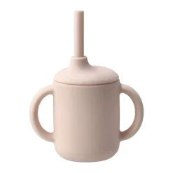 Idun mug with silicone straw 120 ml, Blusher