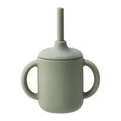 Idun mug with silicone straw 120 ml, Green