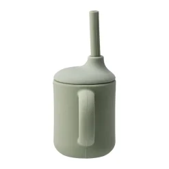 Idun mug with silicone straw 120 ml, Green
