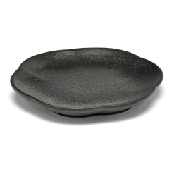 Inku ridged plate S 8.9 cm, Black
