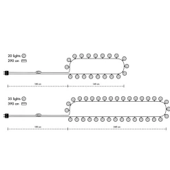Irislights extra light chain, 35 balls