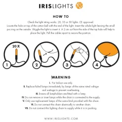 Irislights extra lights black, 35 balls