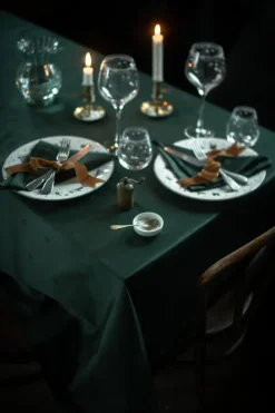 Julemorgen tablecloth, Green, 140x240 cm