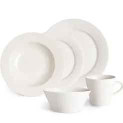 Kalk plate 28 cm 4-pack, white
