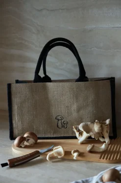 Karl-Johan mushroom knife and bag set, Beige-black