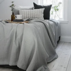 Kimono bed spread 260x260 cm, concrete (grey)