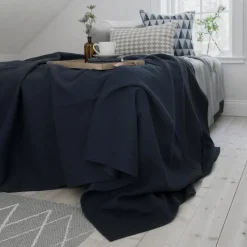 Kimono bed spread 139x260 cm, storm blue