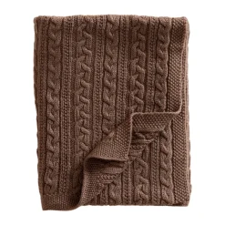 Knitted merino wool baby blanket 80x100 cm, Cookie