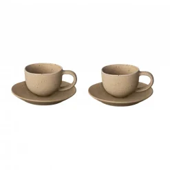 Kumi espresso cup with saucer 6 cl 2-pack, Fungi