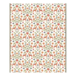 Kurbitsblom cotton throw 140x170 cm, Multi