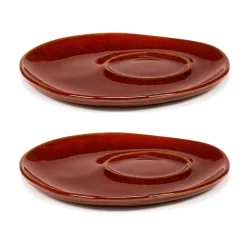 La Mère saucer for espresso cup Ø11 cm 2-pack, Venetian red
