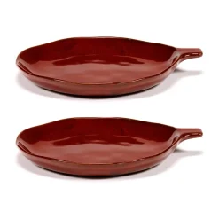 La Mère tray with handles Ø17 cm 2-pack, Venetian red