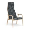 Lamini children's arm chair laquered beech/sheep skin, Charcoal (dark grey)