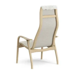 Lamini children's arm chair laquered oak/sheep skin, Off white (white)