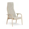 Lamini children's arm chair laquered beech/sheep skin, Moonlight (beige)