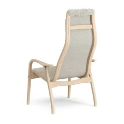 Lamini children's arm chair laquered beech/sheep skin, Moonlight (beige)