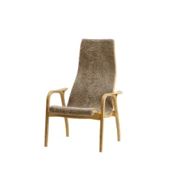 Lamini Children's armchair, Sheepskin sahara, oiled oak