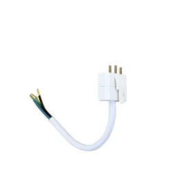 Lamp plug DCL, White, with cord 15 cm