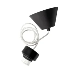 Lamp suspension indoor IP20, black-transprarent