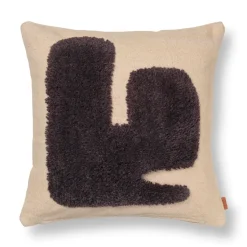 Lay cushion 50x50 cm, Sand / Dark Brown
