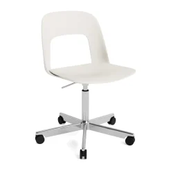 Layout Chair 141 chair, Cream white-polished aluminium