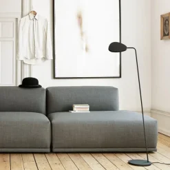 Leaf floor lamp, Black