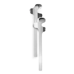 Leaf salad servers, Polished Steel