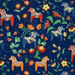 Leksand fabric, blue