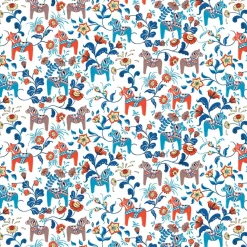 Leksand oilcloth, Blue-orange