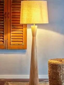 Leonor floor lamp Ø45x130 cm, Rubberwood