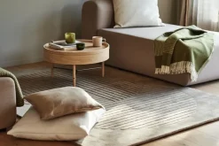 Levels wool rug circles mole, 170x240 cm