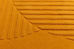 Levels wool rug circles yellow, 170x240 cm