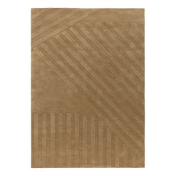 Levels wool rug stripes beige, Stripes beige, 170x240 cm