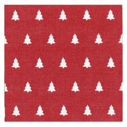 Linen trees serviette 33x33 cm 20-pack, Red