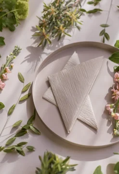 Lines napkins 33x33 cm 18-pack, Shell