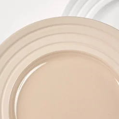 Lines plate Ø27 cm 6-pack, beige