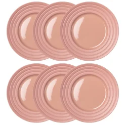 Lines plate Ø27 cm 6-pack, pink