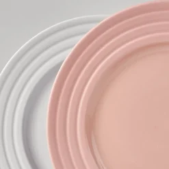 Lines small plate Ø21 cm 6-pack, pink