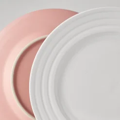 Lines small plate Ø21 cm 6-pack, white