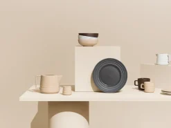 Lines small plate Ø21 cm 6-pack, beige