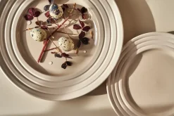Lines small plate Ø21 cm 6-pack, beige