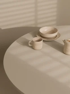 Lines small plate Ø21 cm 6-pack, beige