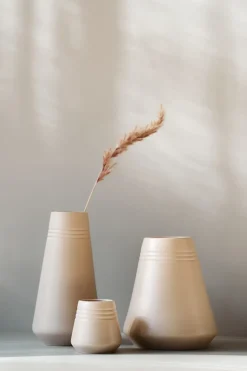 Lines vase 22 cm, Beige