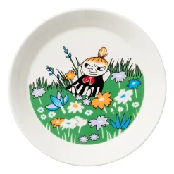 Little My and meadow Moomin plate, White-multi