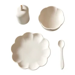 Little Poppy children's dinner set 4 pieces, Cream