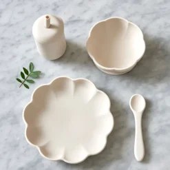 Little Poppy children's dinner set 4 pieces, Cream